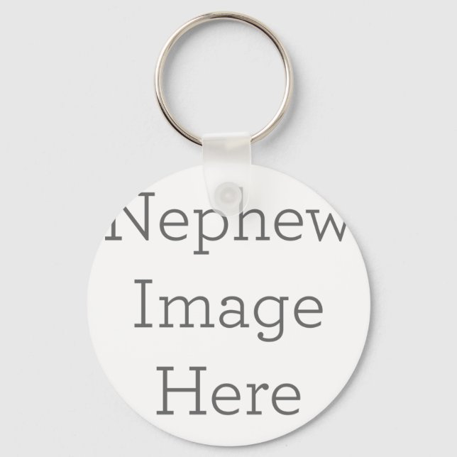 Metal Circle Keychain, 5.08 cm (Front)