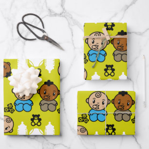 Unique New Baby Gift Wrapping Paper Sheet