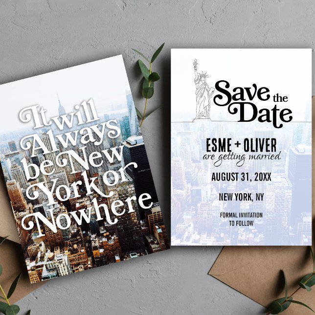 Unique New York City Wedding Theme Save the Date (Creator Uploaded)