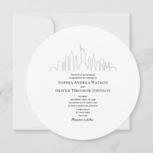 Unique New York Wedding QR Code Invitation