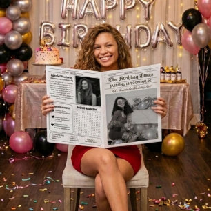 Unique Newspaper Birthday Program Infographic