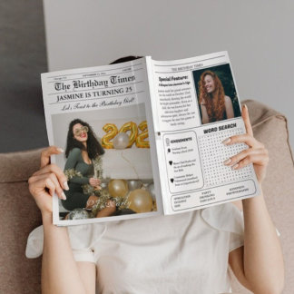 Unique Newspaper Birthday Program Infographic