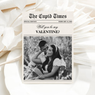 Unique Newspaper Photo Valentine's Day Card