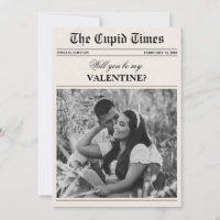 Unique Newspaper Photo Valentine's Day Card