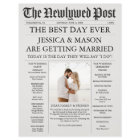 Unique Newspaper Timeline and Wedding Programs