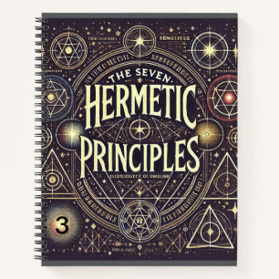 Unique Notebook with Hermetic Principles Print 