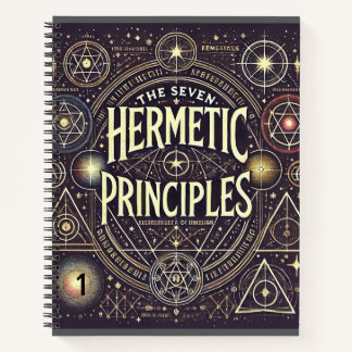 Unique Notebook with Hermetic Principles Print 
