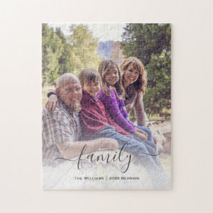 Unique Novelty Keepsake Family Name Reunion Photo Jigsaw Puzzle