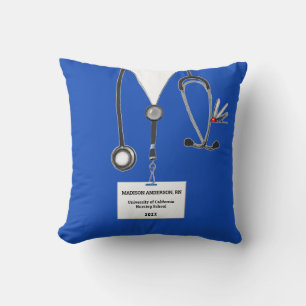 unique nurse graduation gift throw pillow