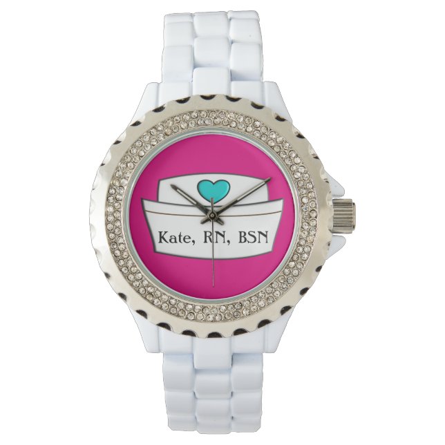 Unique Nurse Watch Nurse Cap Design RN BSN (Front)