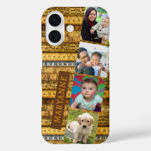 Unique Old School Rulers 4-photo iPhone 16 Case
