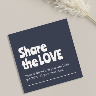 Unique Old White Blue Bold Salon  Referral Card