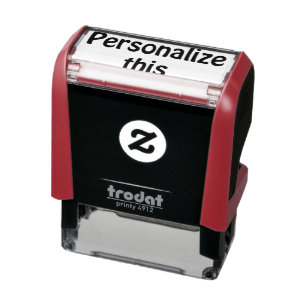 Unique one of a kind personalised self-inking stamp