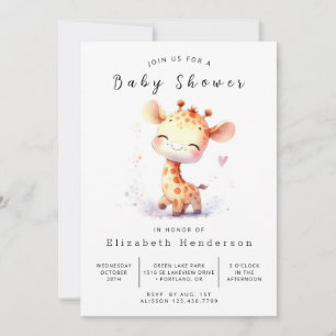 Unique Online Giraffe Baby Shower Invitation