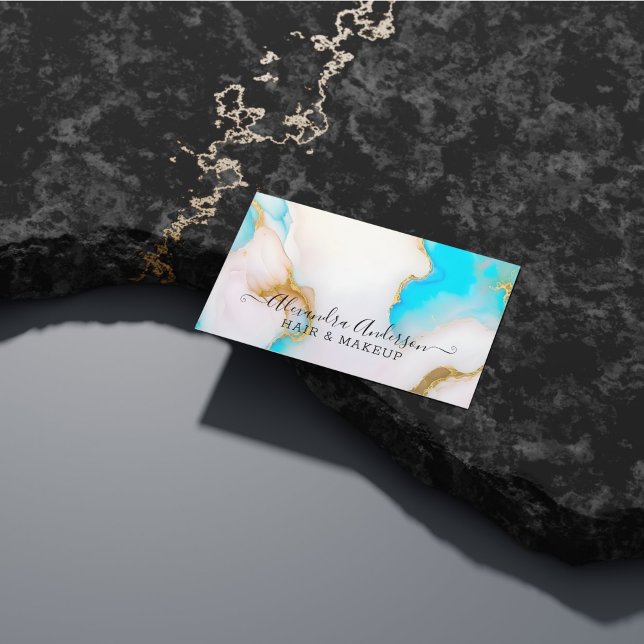 Unique Opal Gold Details  Business Card (Creator Uploaded)