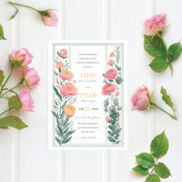 Unique Orange Pink Ranunculus Floral Sides Wedding