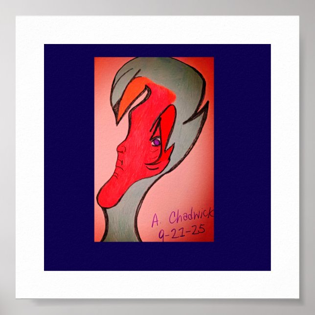 Unique Original Character Art Poster (Front)