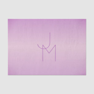 Unique Overlapping Monogram   Soft Lavender Pink Tissue Paper