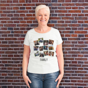 Unique Own Family Photo Frame Collage T-Shirt