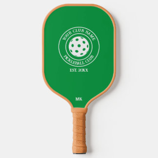 Unique Paddle With Club Name Year Initials Green