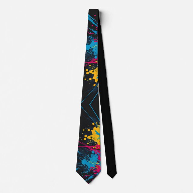 Unique Paint Splatter Neck Tie (Front)