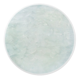 Unique Painterly Textured Look Light Blue Drawer  Ceramic Knob