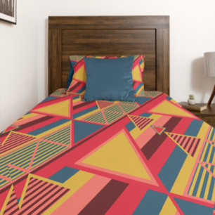 Unique Pan African Colourful Triangle Pattern Pillowcase
