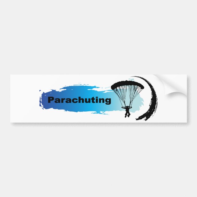 Unique Parachuting Bumper Sticker (Front)