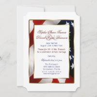 Unique Patriotic Elegant USA Flag Evening Wedding