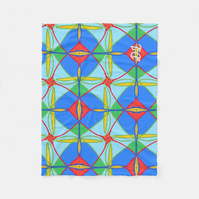 Unique Pattern Abstract  Fleece Blanket (Front)