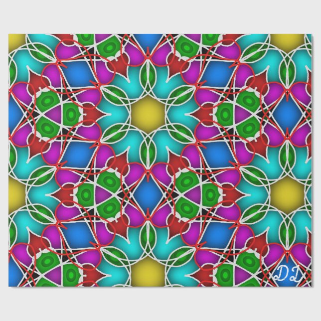 Unique Pattern Abstract  Wrapping Paper (Flat)
