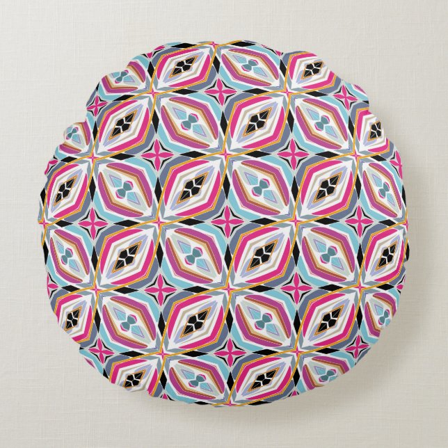 Unique Pattern Design Round Cushion (Front)