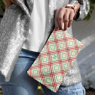 Unique Pattern Geometric Monogrammed Minimalist Accessory Pouch