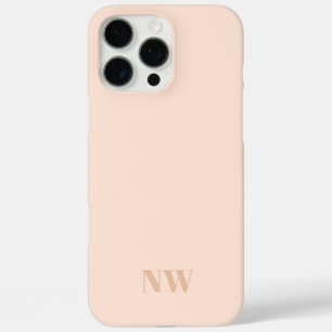 unique peach name initials monogram  iPhone 16 pro max case