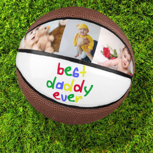 Unique Personalised Best Daddy Ever Fathers Day Mini Basketball