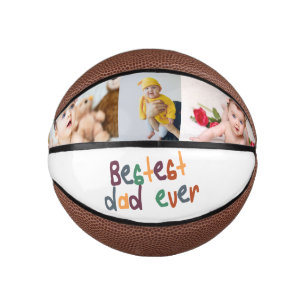 Unique Personalised Bestest Dad Ever Fathers Day Mini Basketball