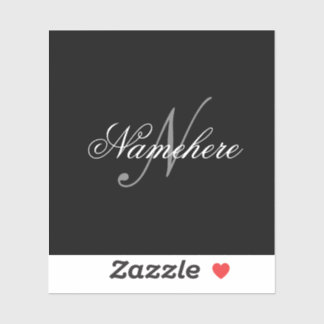 Unique Personalised Black and White Name Monogram