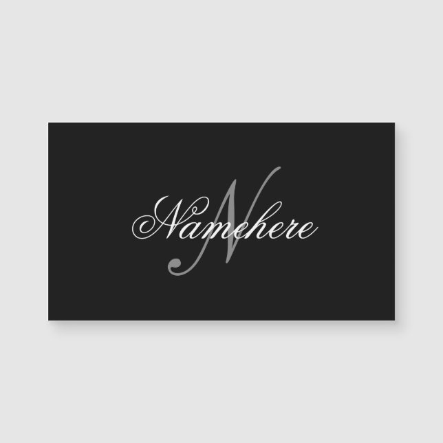 Unique Personalised Black and White Name Monogram (Front)