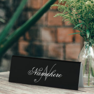 Unique Personalised Black and White Name Monogram