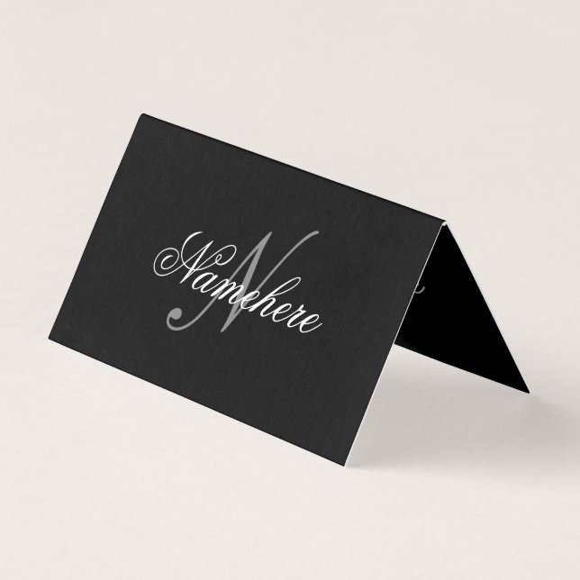 Unique Personalised Black and White Name Monogram (Front)