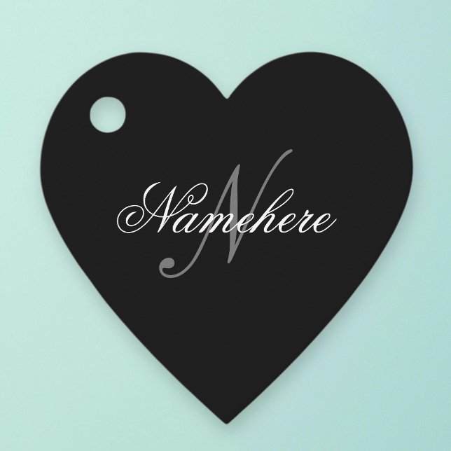 Unique Personalised Black and White Name Monogram Favour Tags (Creator Uploaded)