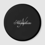 Unique Personalised Black and White Name Monogram Magnet<br><div class="desc">Personalised Unique Black and White Name Monogram Design for anyone.</div>