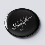 Unique Personalised Black and White Name Monogram Magnet<br><div class="desc">Personalised Unique Black and White Name Monogram Design for anyone.</div>