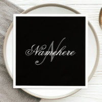 Unique Personalised Black and White Name Monogram