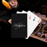 Unique Personalised Black and White Name Monogram Playing Cards<br><div class="desc">Personalised Unique Black and White Name Monogram Design for anyone.</div>
