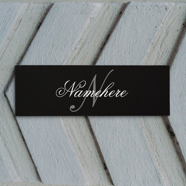 Unique Personalised Black and White Name Monogram Yoga Mat (Creator Uploaded)