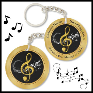 Unique Personalised, Cheap Gifts for Musicians,  Key Ring