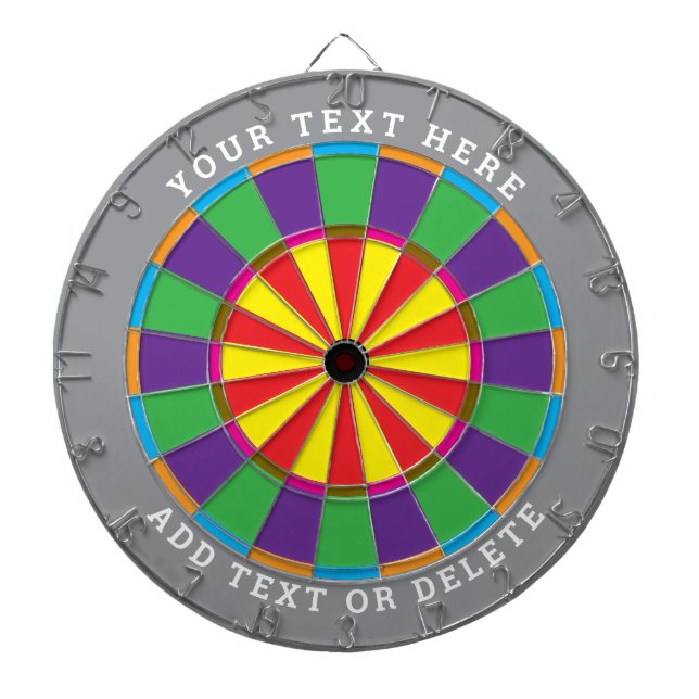 Unique Personalised Customisable Dartboard (Front)