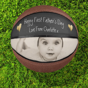 Unique Personalised First Fathers Day Mini Basketball