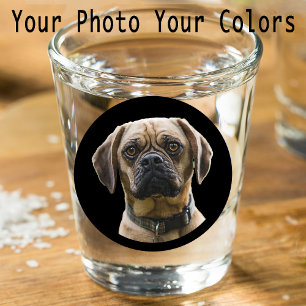 Unique Personalised First Pet Dog Lover Photo Gift Shot Glass